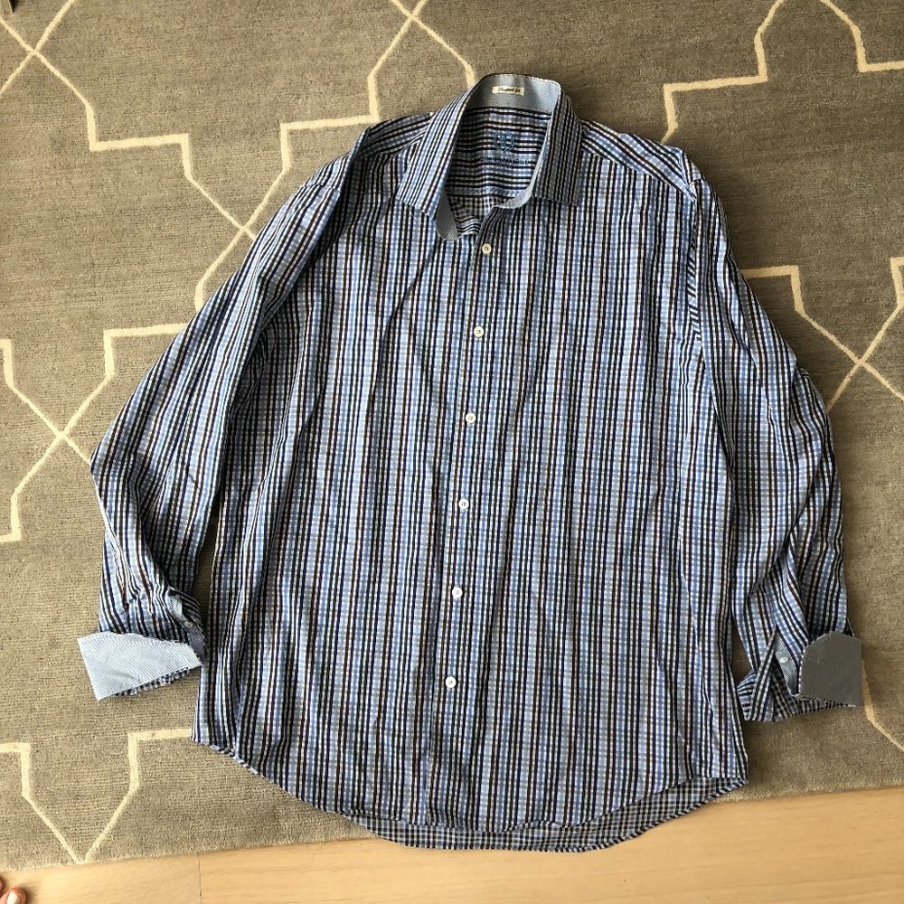 Bugatchi Mens Long Sleeve Button Down XL